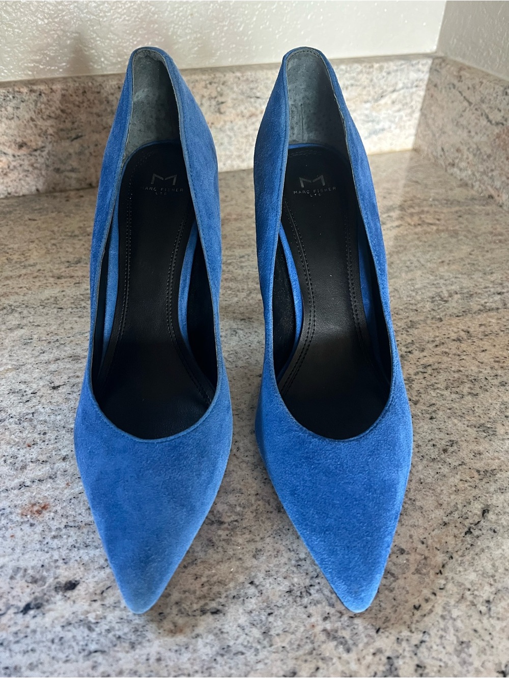 Marc Fisher Cobalt Suede Pointed-Toe Pumps